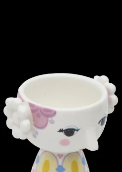 Bjørn Wiinblad Eva Fyrfadsstage Ø6.5 cm gul/lavendel 2 stk.