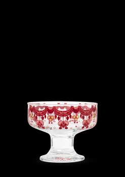 Bjørn Wiinblad Guirlande Skål på fod Ø10.5 cm rød 4 stk.