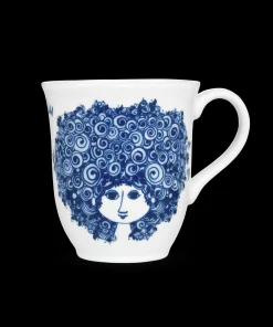 Bjørn Wiinblad Krus 35 cl i blå fra serien Rosalinde