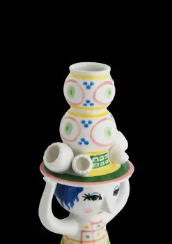 Bjørn Wiinblad Lady with hat Lysestage H16 cm pink | Køb nu