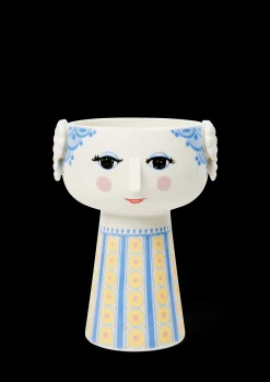 Bjørn Wiinblad Vase H18.5 cm i blå fra serien Eva | Køb her