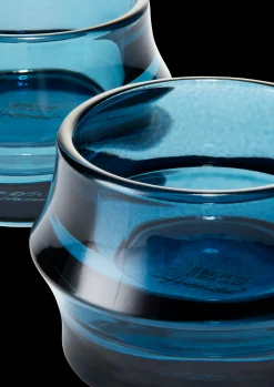 Holmegaard ARC Fyrfadsstage Ø7.2 cm mørk blå 2 stk.