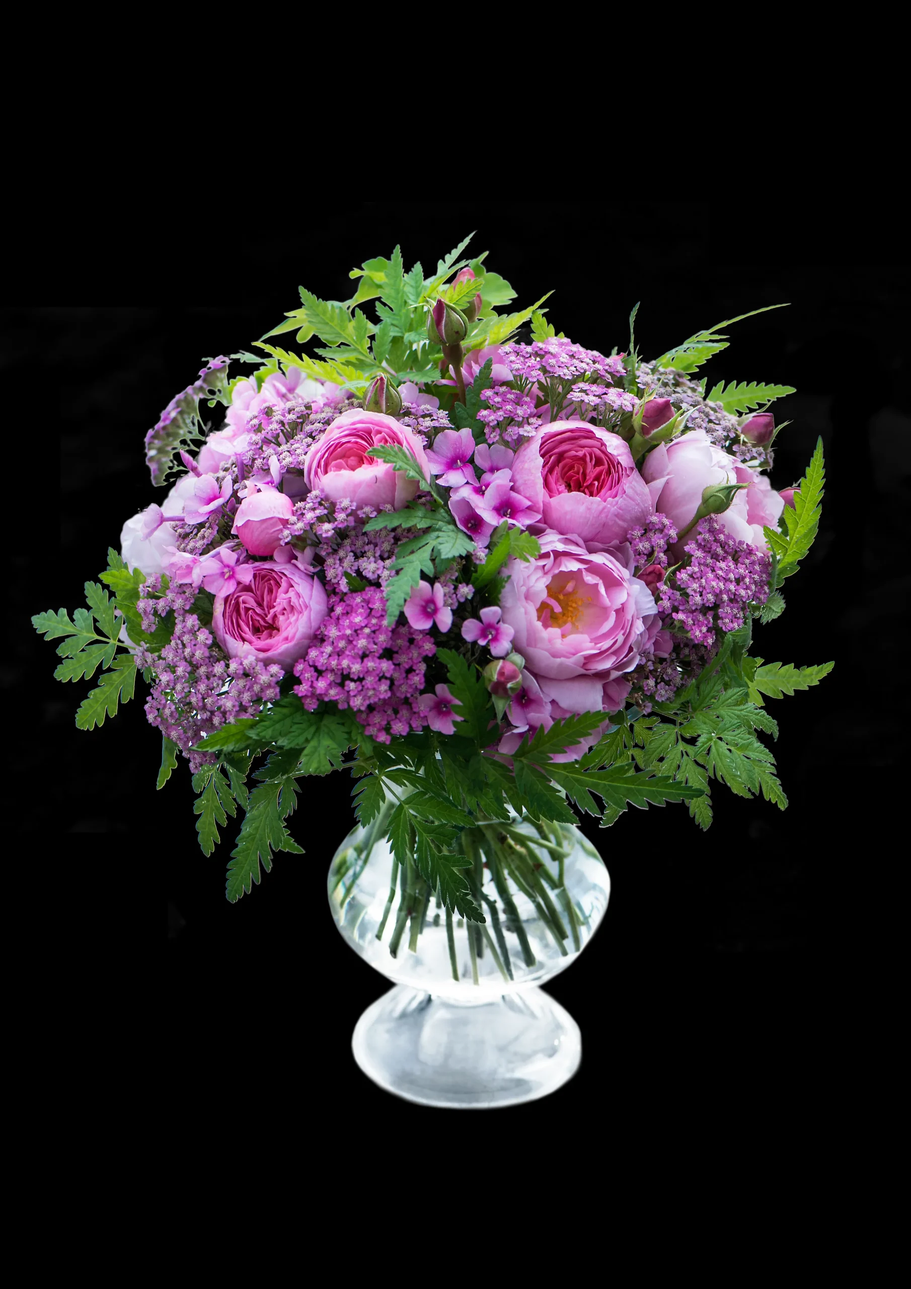 Holmegaard Vase H24 cm i klar fra serien Old English