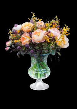 Holmegaard Vase H24 cm i klar fra serien Old English