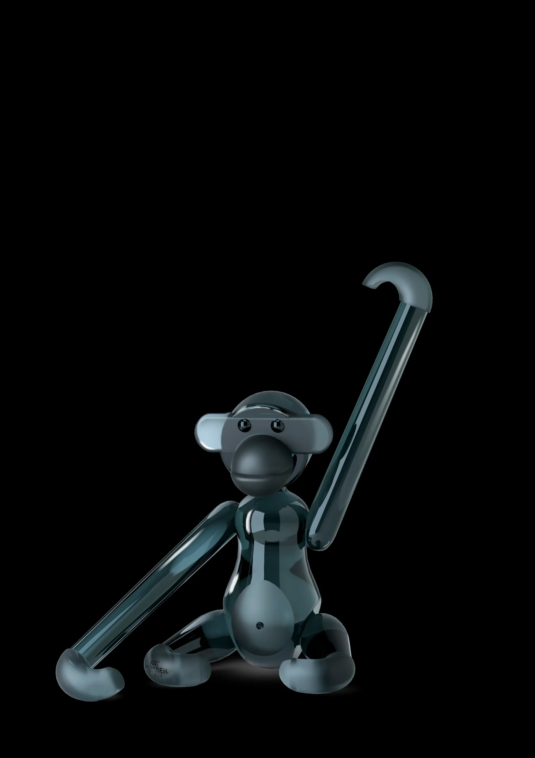 Holmegaard x Kay Bojesen Abe Lille – Smoke Glas, 14 cm