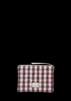 JUNA Bæk&Bølge Dalila Toiletbag 20x14 cm Chokolade/Hvid