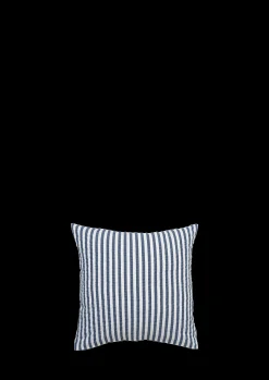 JUNA Bæk&Bølge Lines Pudebetræk 63x60 cm mørk blå/hvid