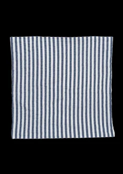 JUNA Bæk&Bølge Lines Pudebetræk 63x60 cm mørk blå/hvid