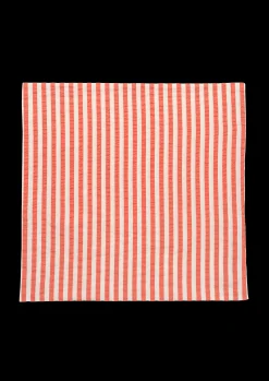 JUNA Bæk&Bølge Lines Pudebetræk 63x60 cm chili/birk DK