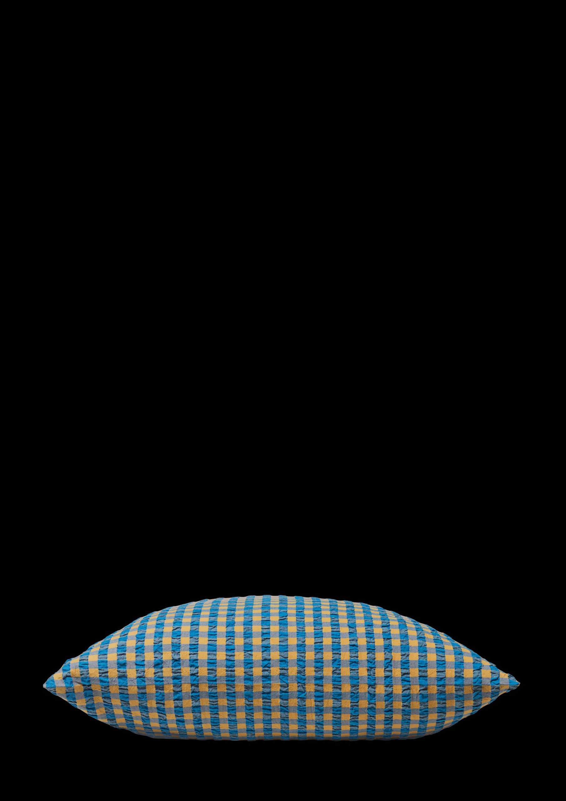 JUNA Bæk&Bølge Pudebetræk 70x50 cm blå/okker NO | Køb her