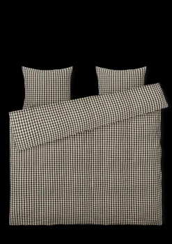 JUNA Bæk&Bølge Sengetøj 200x220 cm sort/sand DK | Køb her