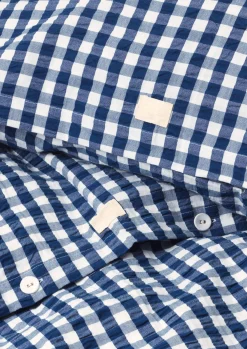 JUNA Bæk&Bølge Sengetøj 140x200 cm mørk blå/hvid | Køb her