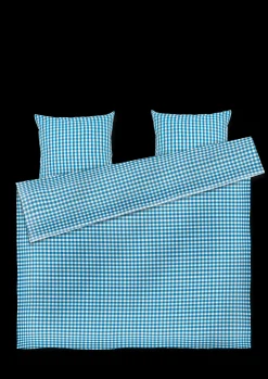 JUNA Bæk&Bølge Sengetøj 220x220 cm blå/birk SE | Køb her