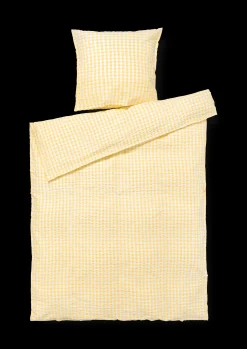 JUNA Bæk&Bølge Sengetøj 140x220 cm gul/hvid DK | Køb her