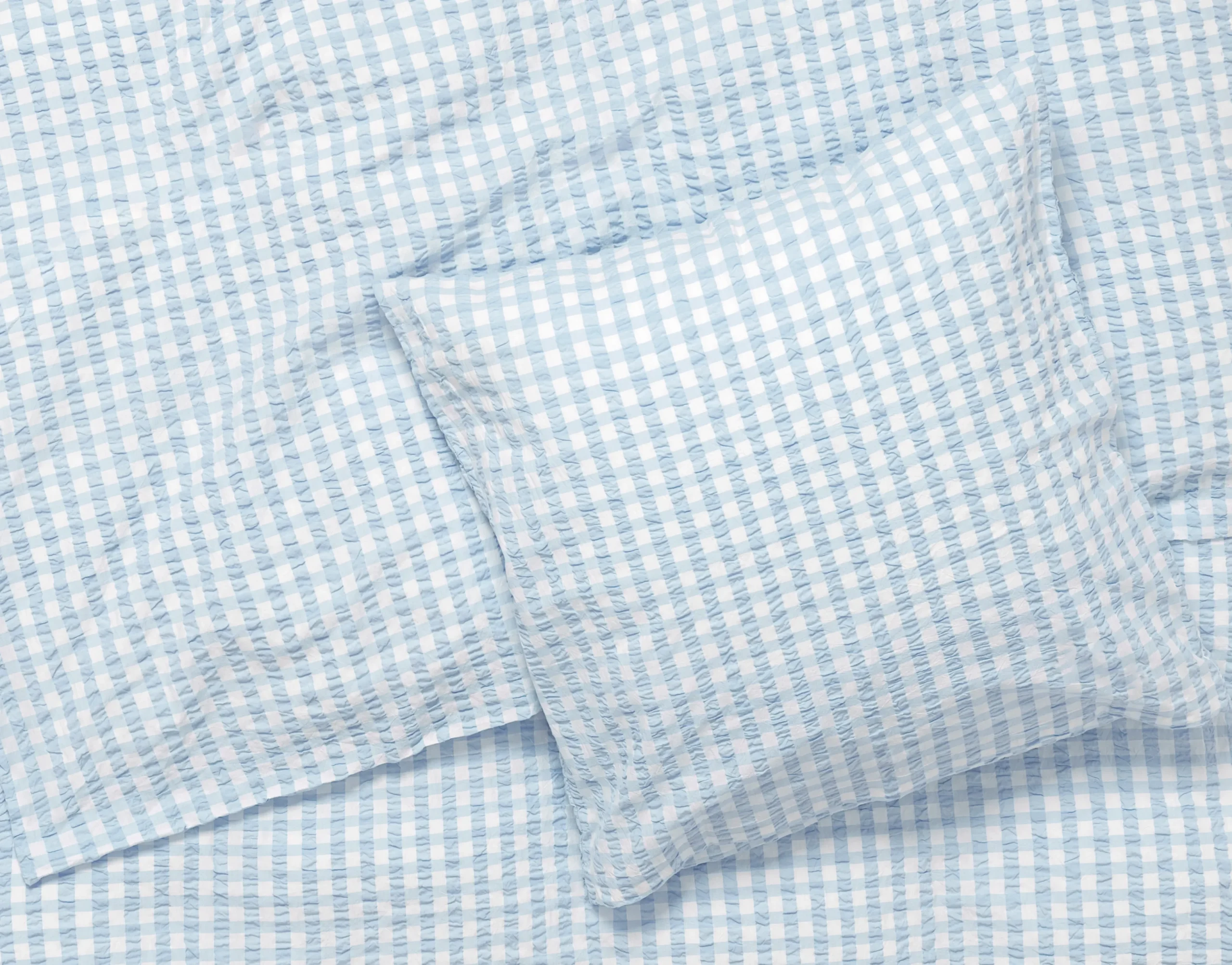 JUNA Bæk&Bølge Sengetøj 140x200 cm lys blå/hvid DK | Køb her