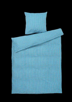 JUNA Bæk&Bølge Sengetøj 140x220 cm blå/birk DK - Køb her