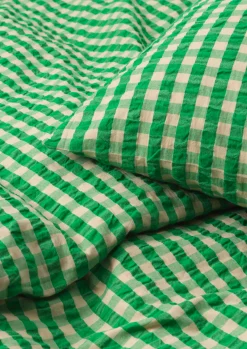 JUNA Bæk&Bølge Sengetøj 200x220 cm grøn/sand DK | Køb her