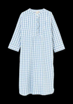 JUNA Bæk&Bølge Sonja kjole XS lys blå/hvid | Køb her