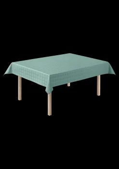 JUNA Damaskdug 150x270 cm i blå fra serien Brick | Køb her