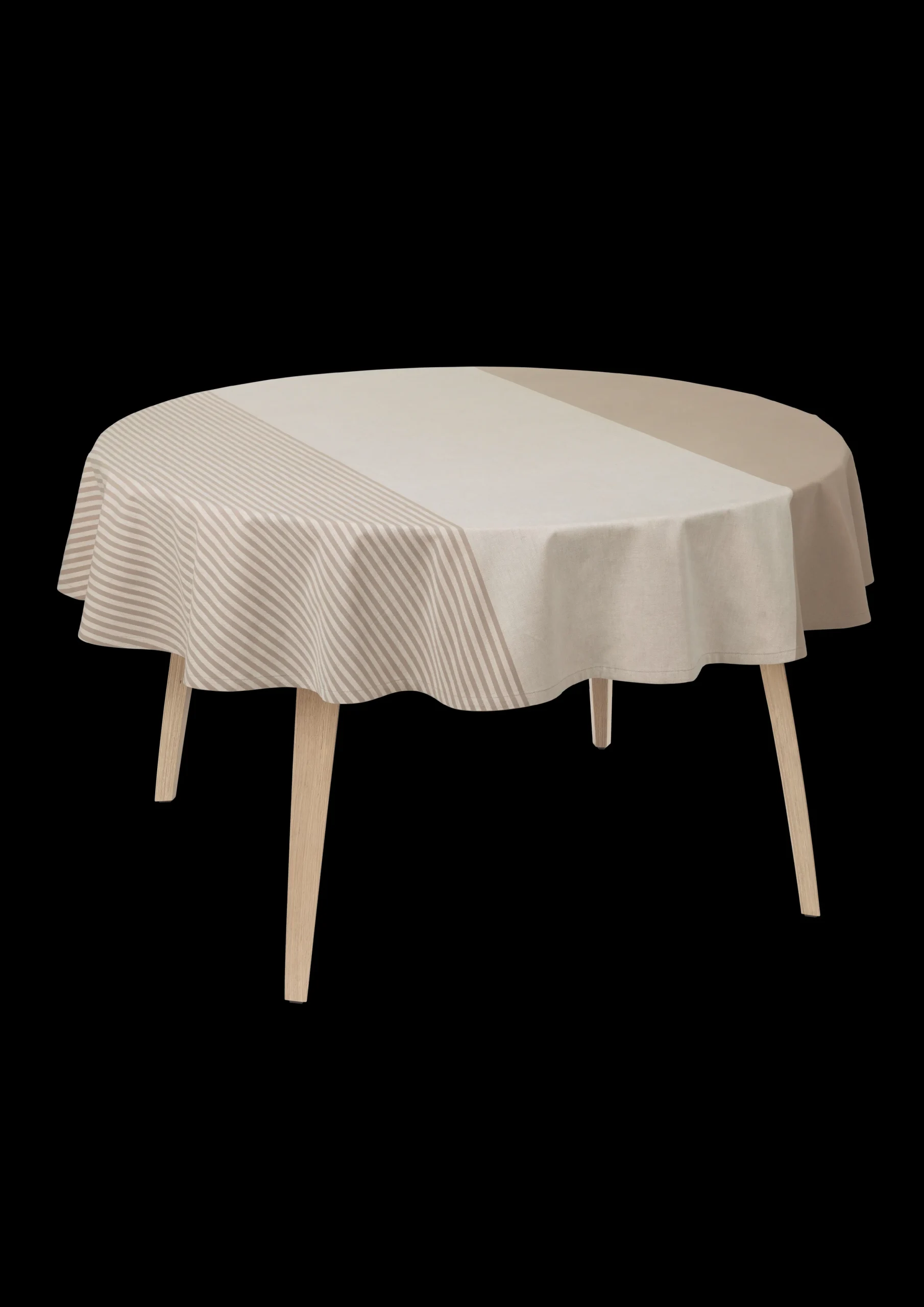 JUNA Dug rund Ø160 cm i sand fra serien Lines | Køb her