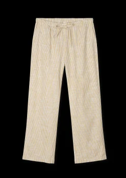 JUNA Monochrome Lines Barbara pants XS okker/hvid | Køb her