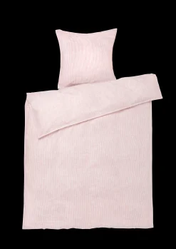 JUNA Monochrome Lines Sengetøj 150x210cm rosa/hvid | Køb nu