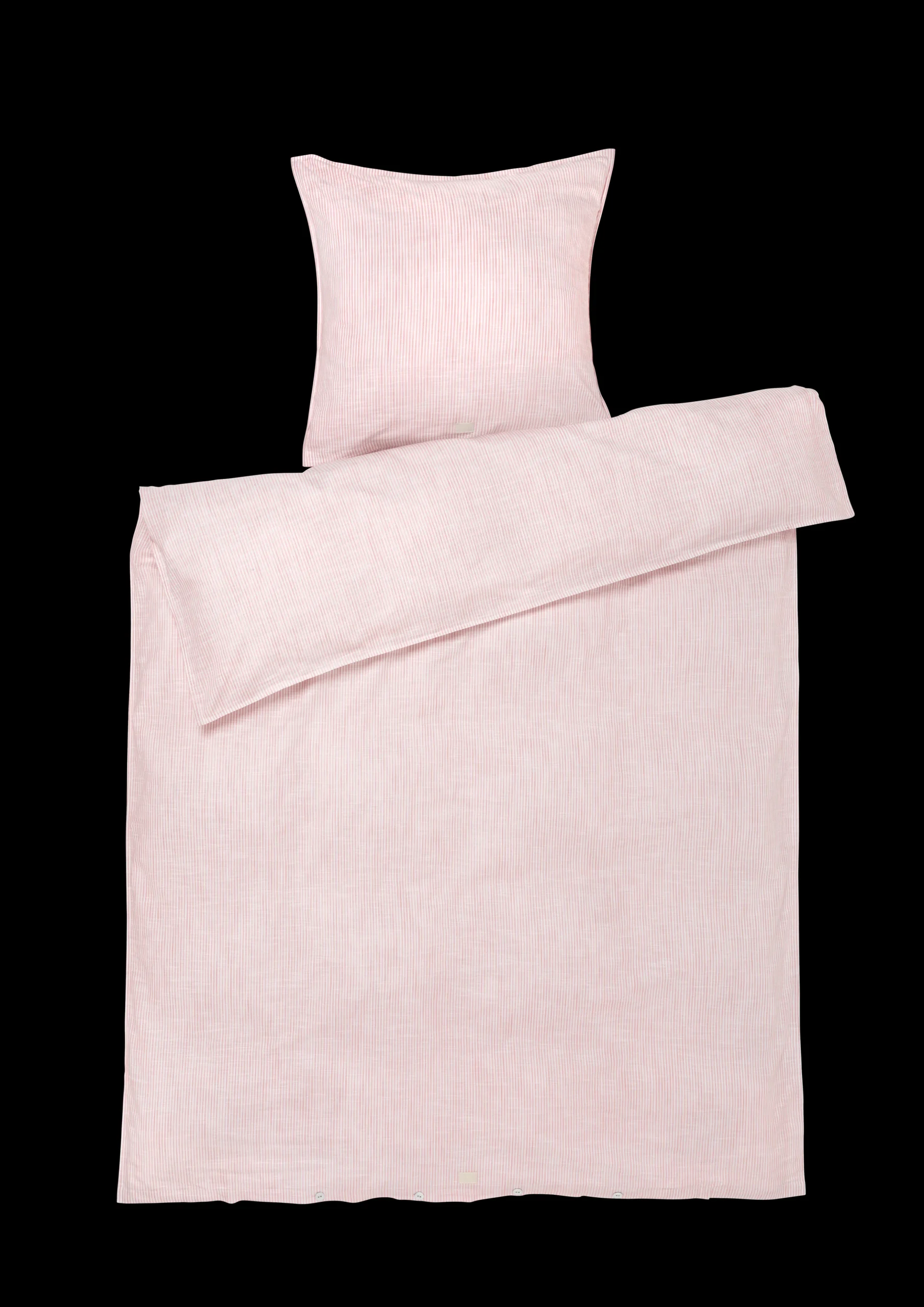 JUNA Monochrome Lines Sengetøj 150x210cm rosa/hvid | Køb nu