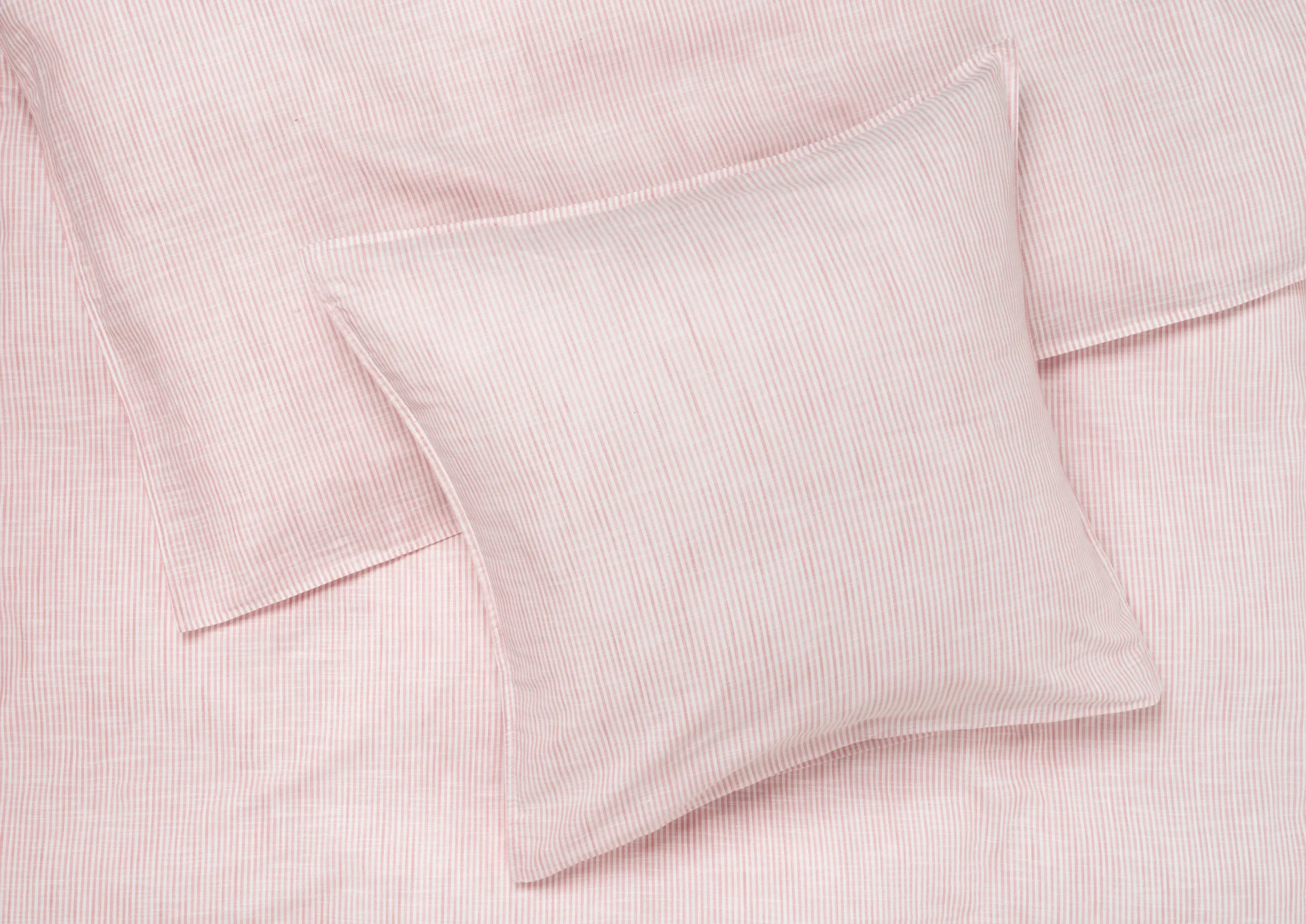 JUNA Monochrome Lines Sengetøj 150x210cm rosa/hvid | Køb nu