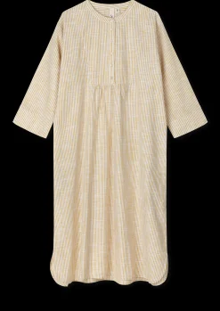 JUNA Monochrome Lines Sonja dress XS okker/hvid | Køb her