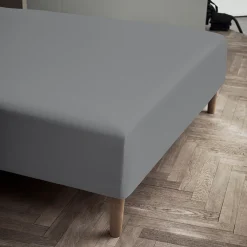 JUNA Percale Boxlagen 160x30x200 cm grå - Køb her