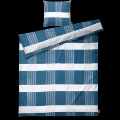 JUNA Sengetøj 150x210 cm i blå fra serien Road | Køb her