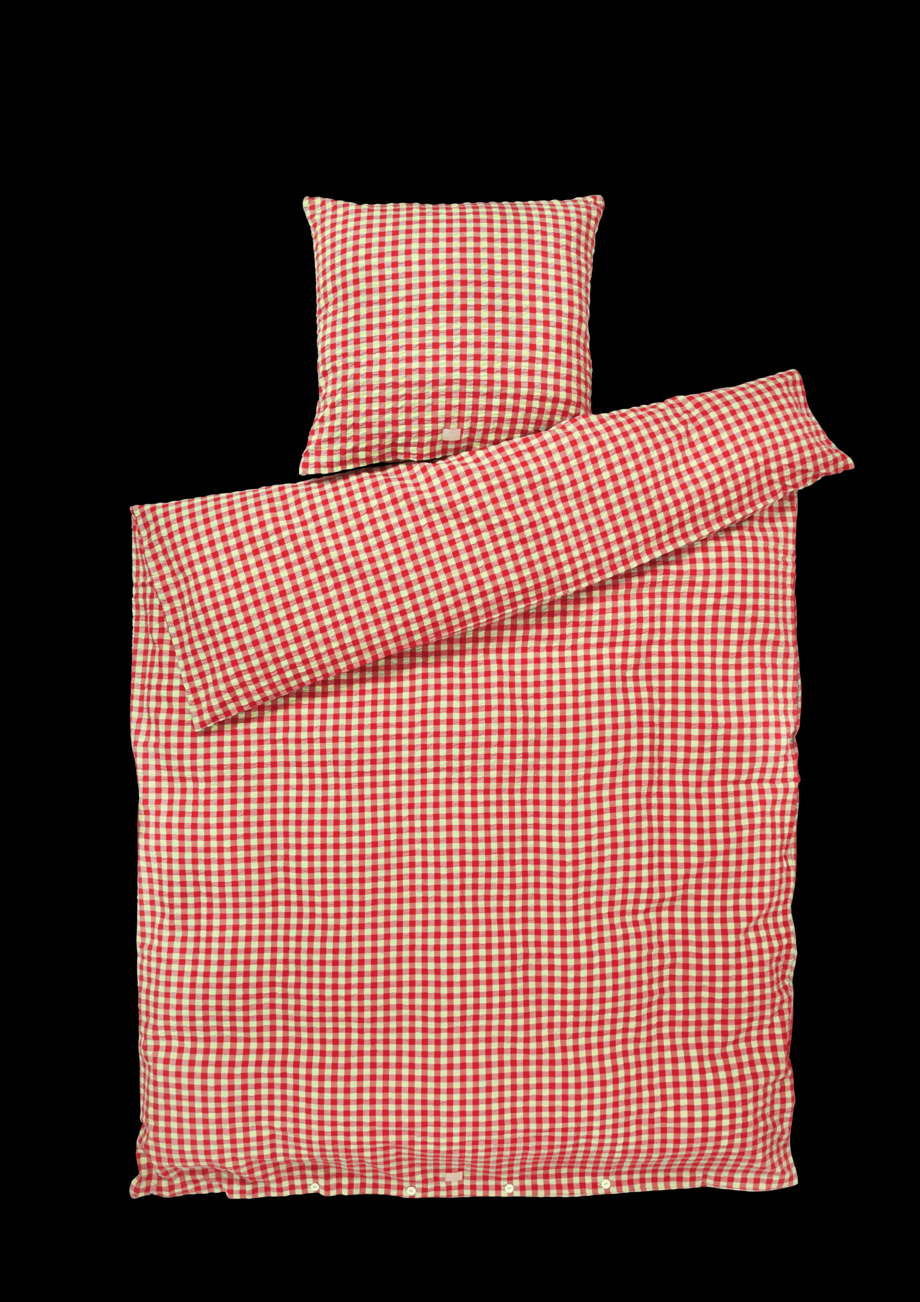 JUNA Sengetøj 150x210 cm i rød fra serien Bæk&Bølge