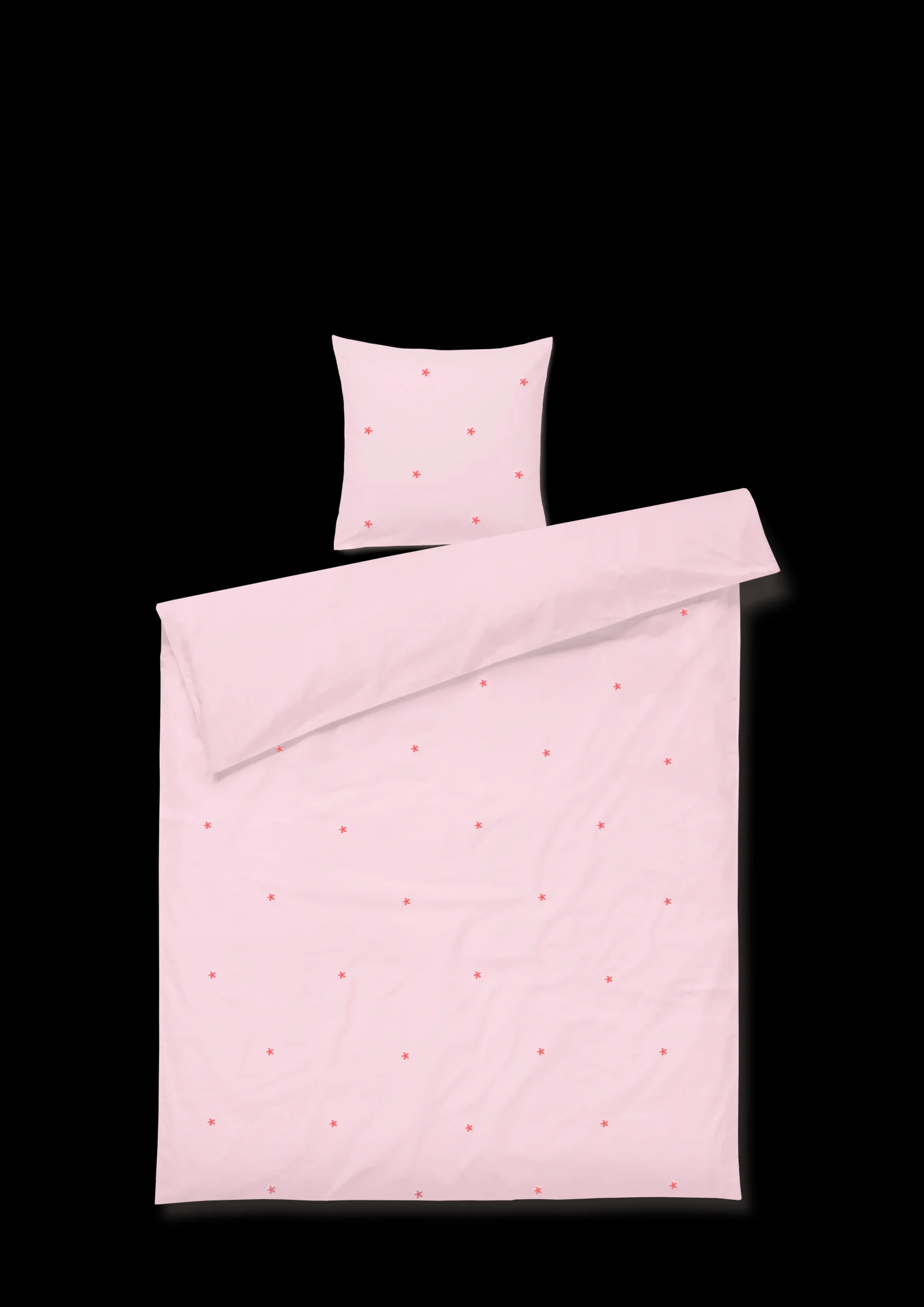 JUNA Sengetøj 140x220 cm i rosa fra serien Daisy | Køb her