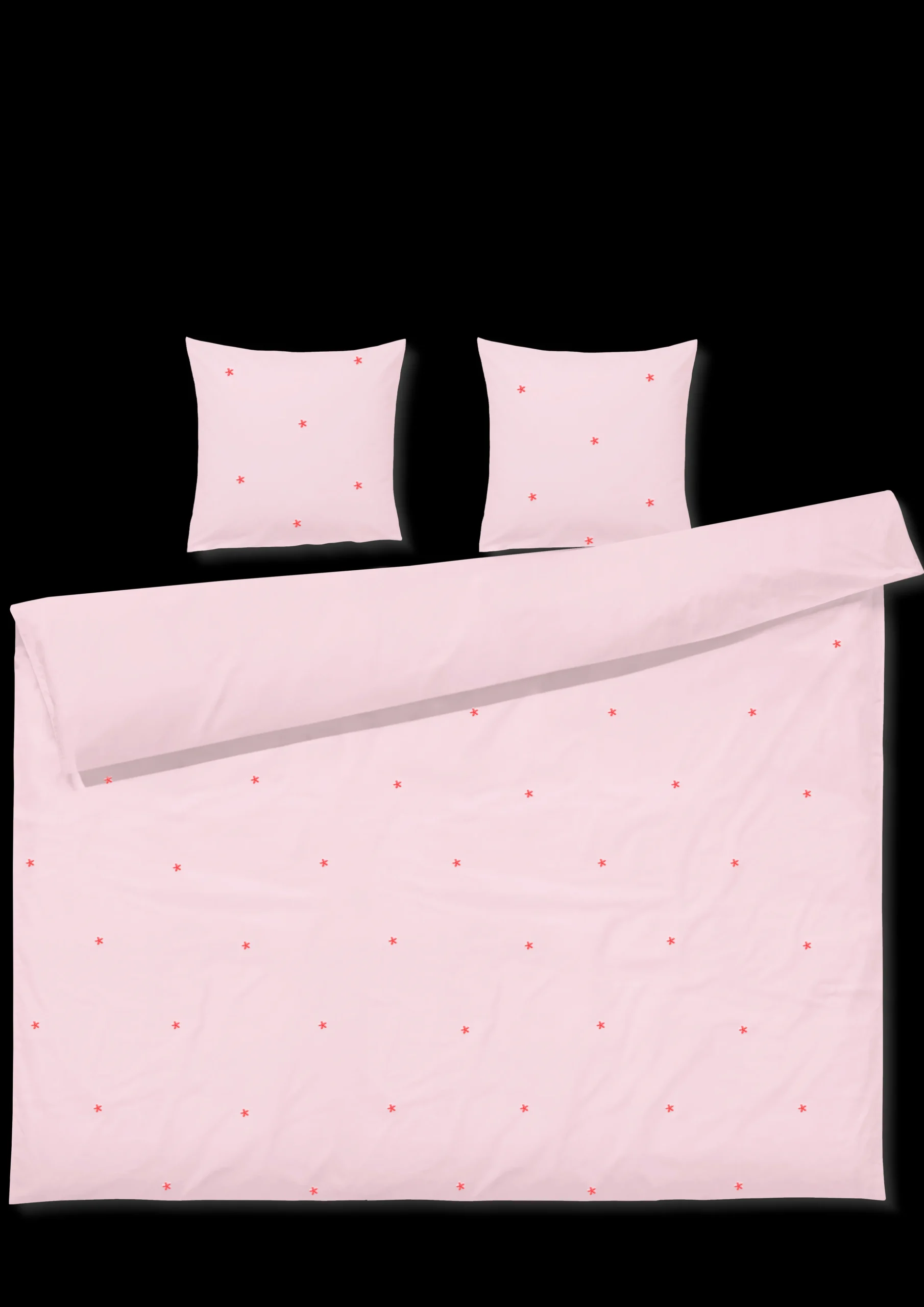 JUNA Sengetøj 220x220 cm i rosa fra serien Daisy | Køb her