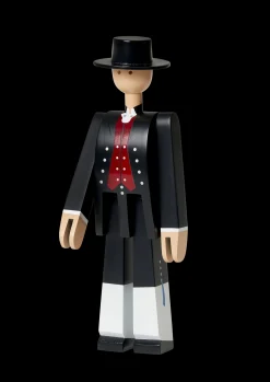 Kay Bojesen Norsk Bunad Mand sort/rød/hvid | Køb her