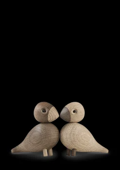 Kay Bojesen Turtelduer eg/røget eg 1 par | Køb her