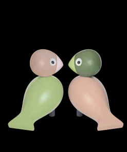 Kay Bojesen Turtelduer H9 cm 1 par i grøn | Køb her