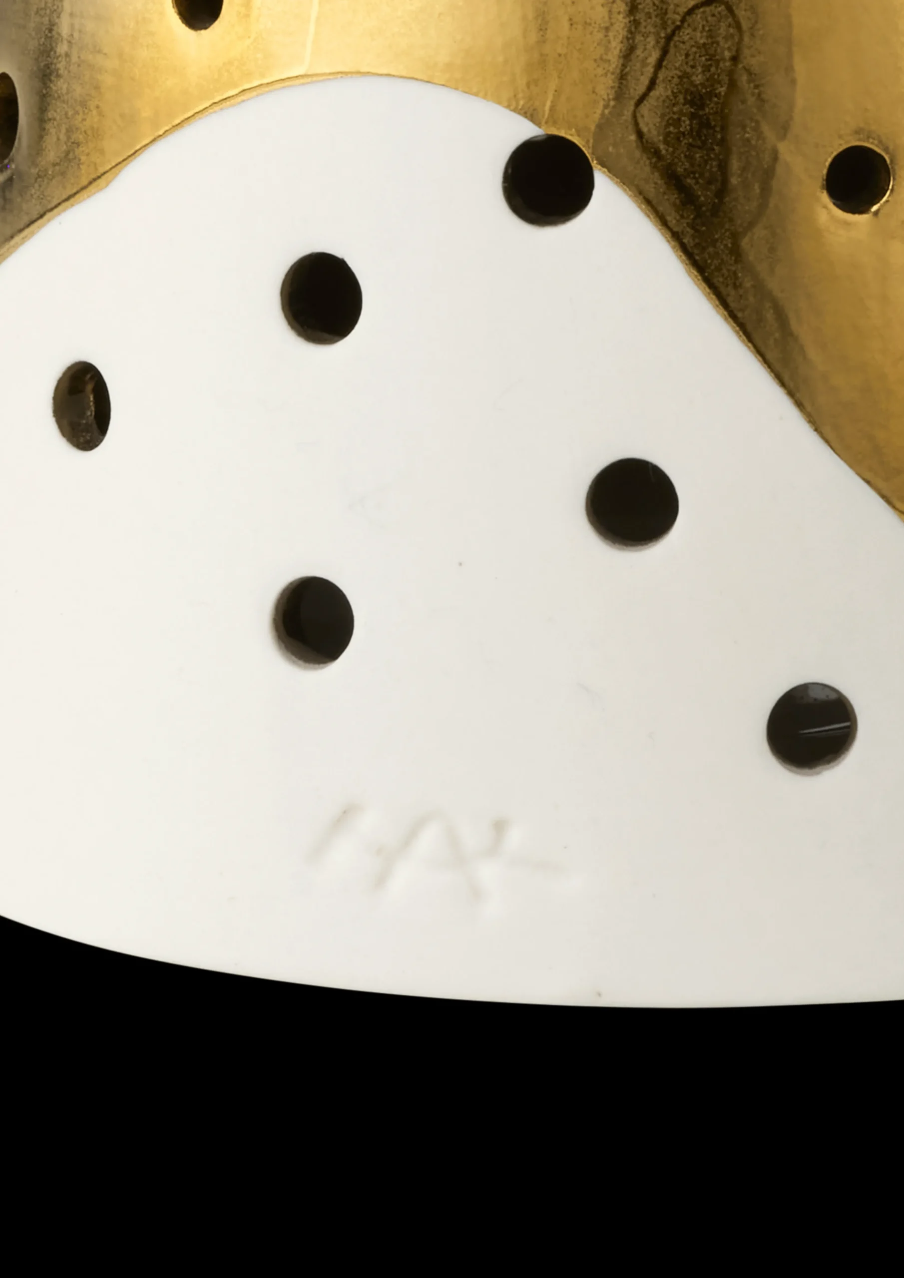 Kähler Fyrfadsstage høj H30 cm i guld fra serien Nobili