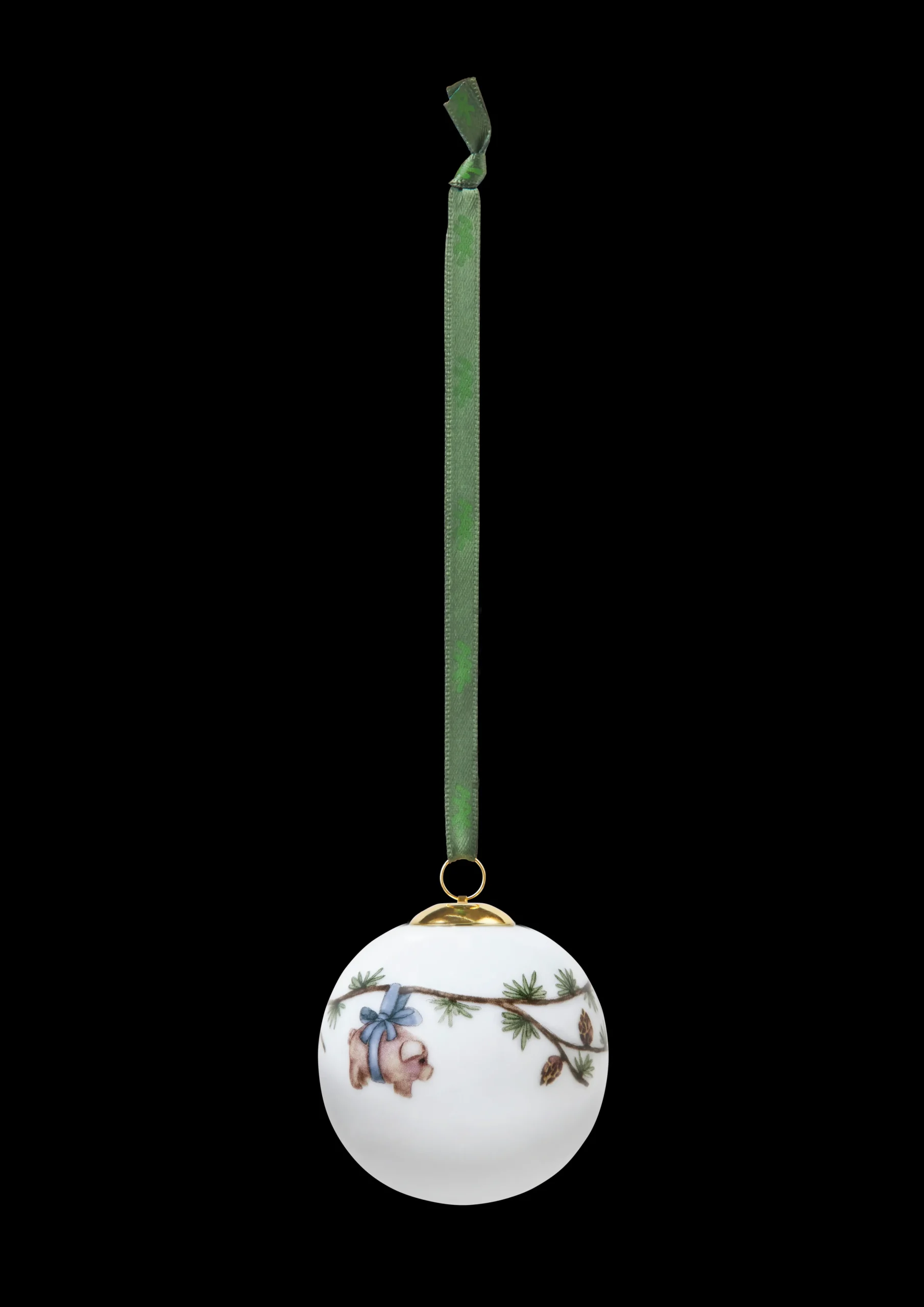 Kähler Hammershøi Christmas Kugle 2023 Ø6 cm hvid m. deko