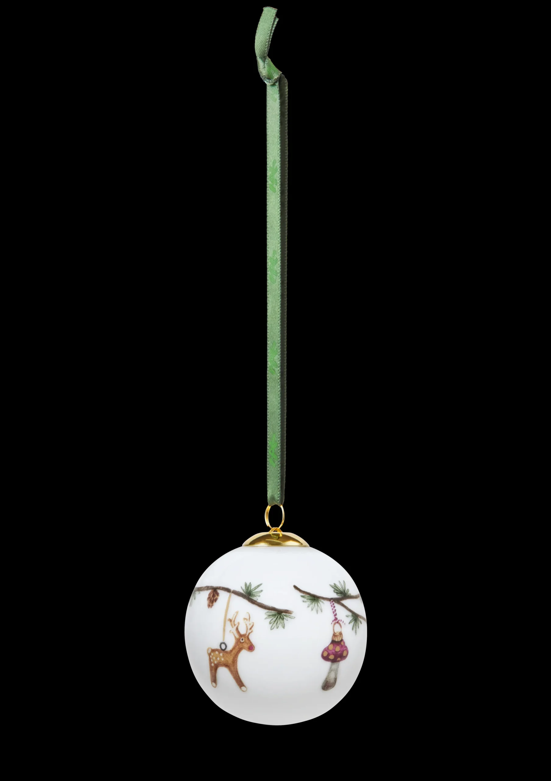 Kähler Hammershøi Christmas Kugle 2023 Ø6 cm hvid m. deko