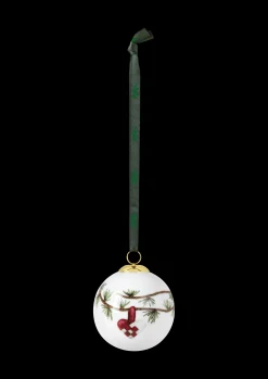 Kähler Hammershøi Christmas Kugle 2018 hvid m. deko