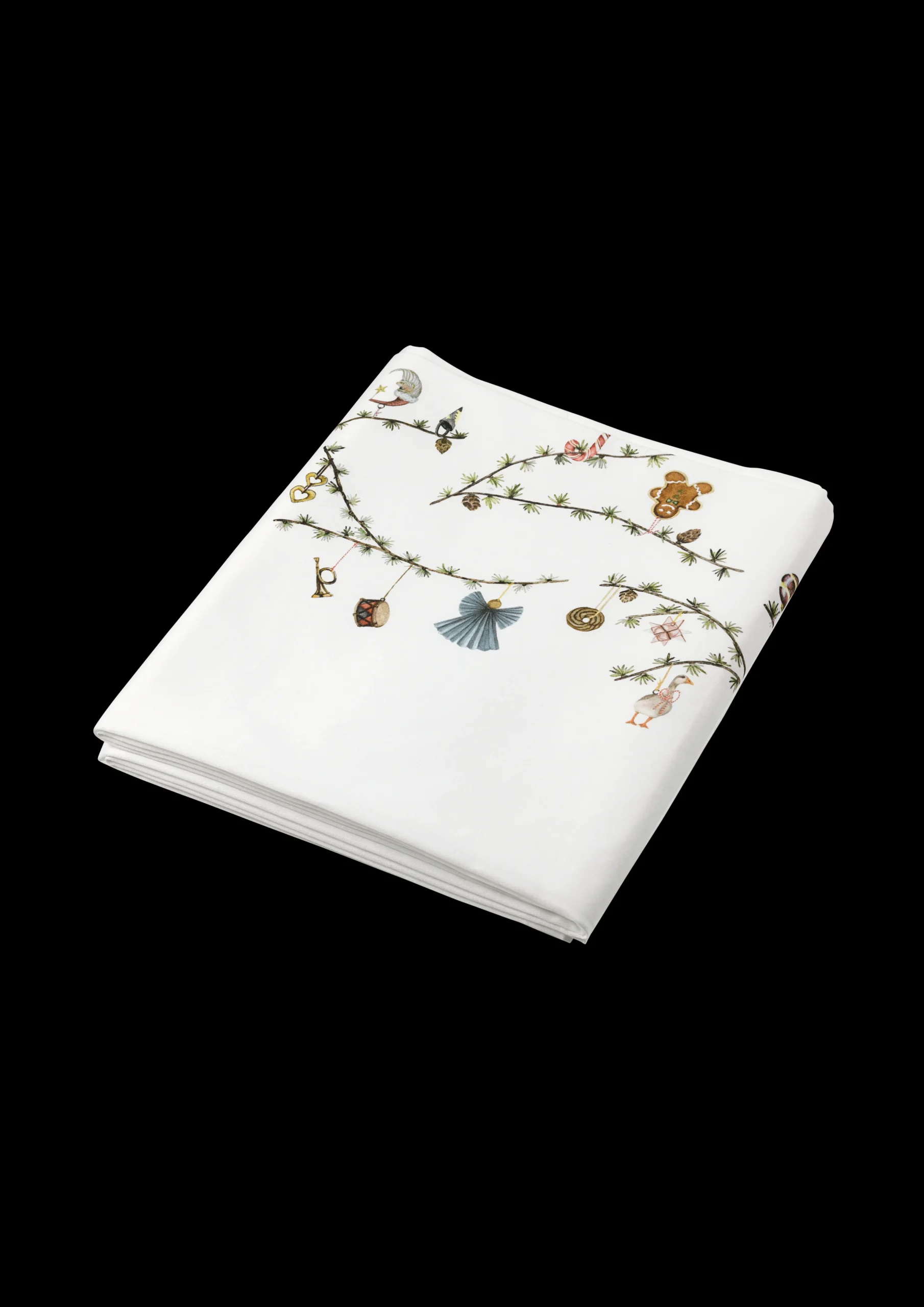 Kähler Hammershøi Christmas Dug 150x220 cm hvid m. deko