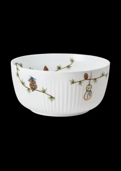 Kähler Hammershøi Christmas Skål Ø21 cm hvid m. deko