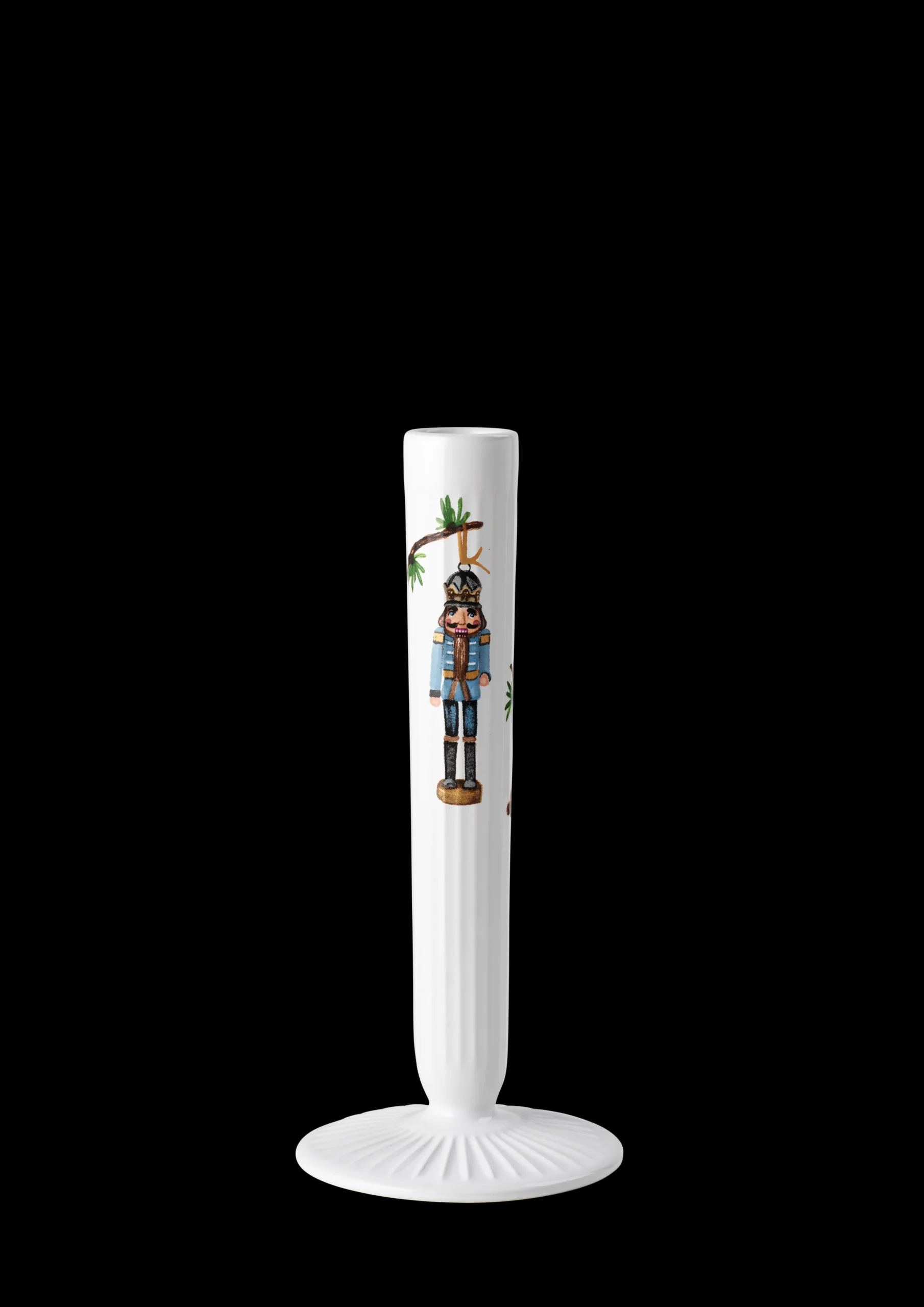 Kähler Hammershøi Christmas Lysestage H20 hvid m. deko