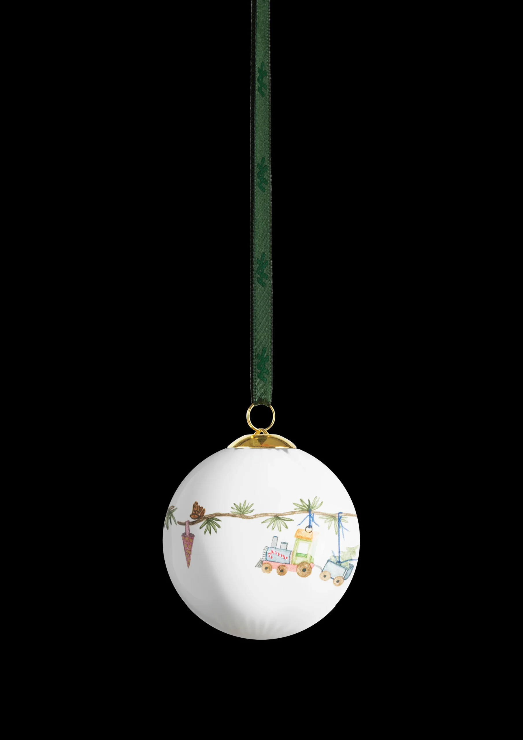 Kähler Hammershøi Christmas Kugle 2024 Ø6 cm hvid m. deko