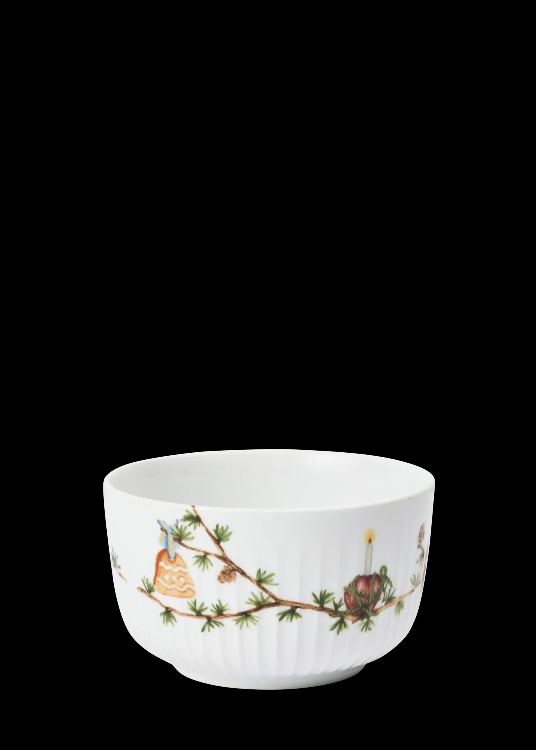 Kähler Hammershøi Christmas Skål 2024 Ø12 cm hvid m. deko