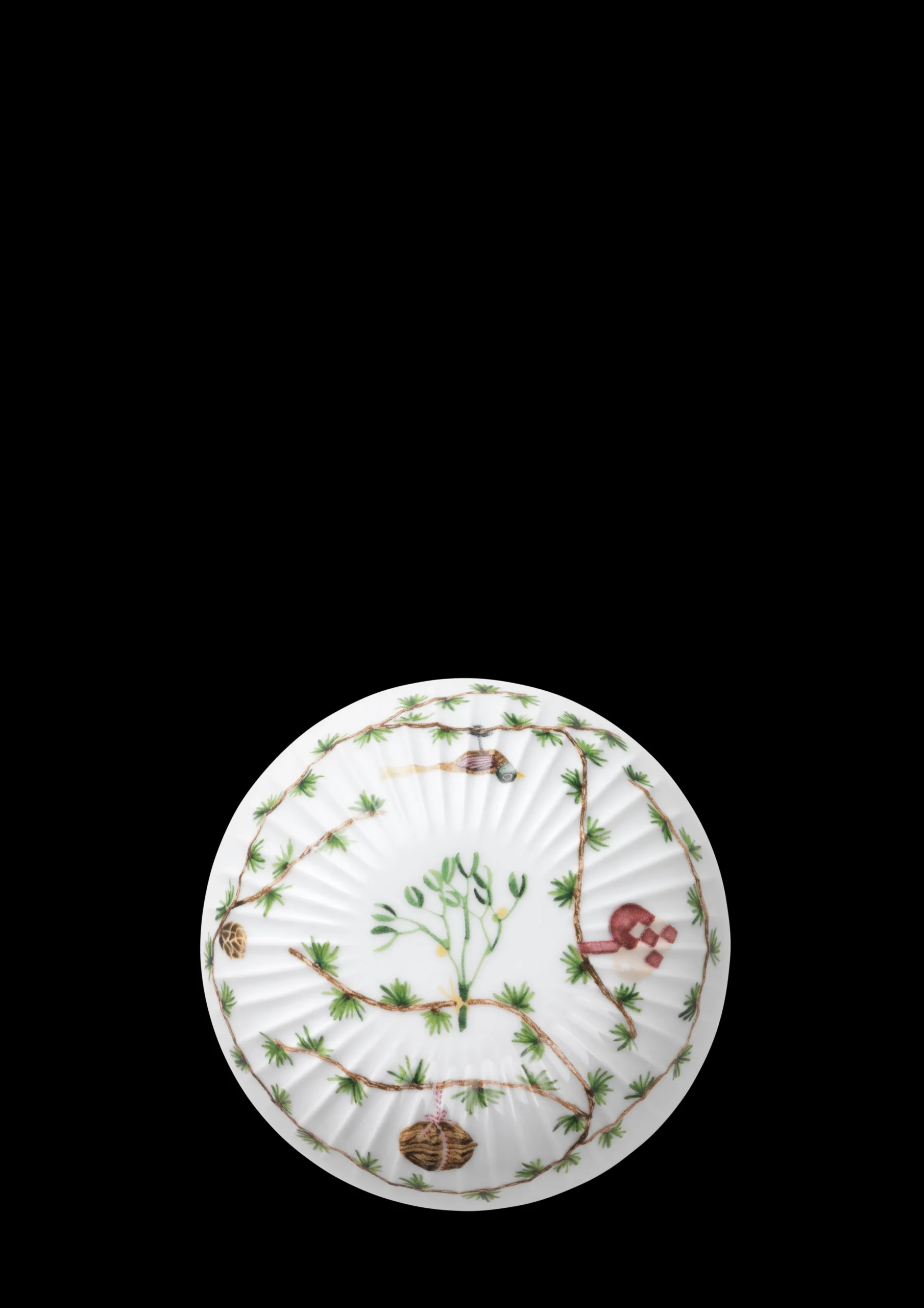 Kähler Hammershøi Christmas Bonbonniere Ø12 cm hvid m. deko
