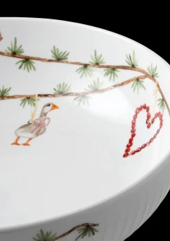 Kähler Hammershøi Christmas Skål Ø30 cm hvid m. deko