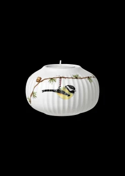 Kähler Hammershøi Christmas Fyrfadsstage Ø10 cm hvid m. deko