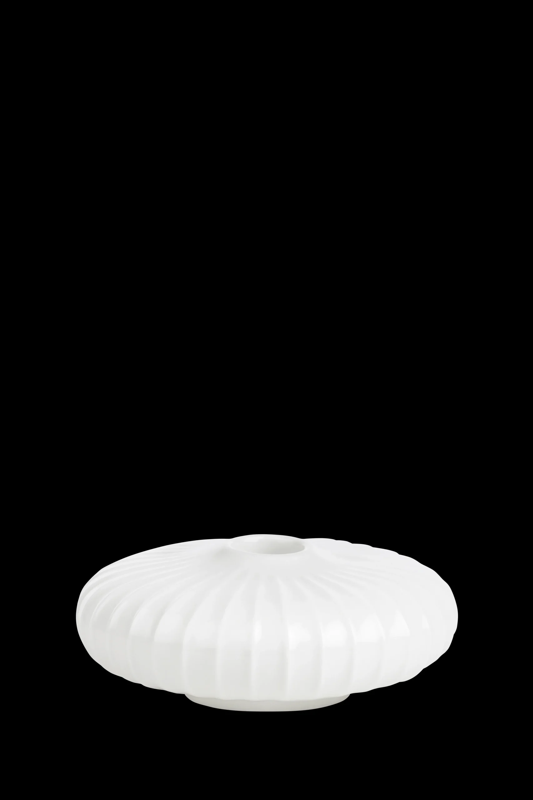 Kähler Hammershøi Lysestage rund Ø11.5 cm hvid - Køb her